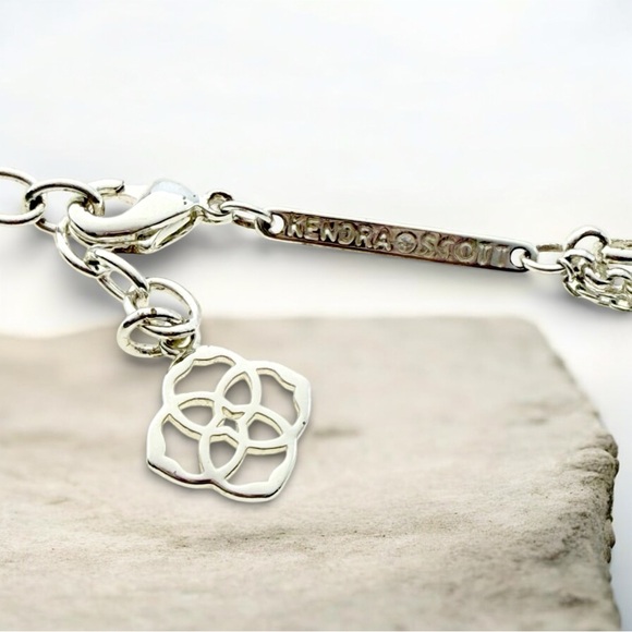 Kendra Scott Elisa Triple Adjustable Length Strand Necklace in Lilac/Silver - Picture 7 of 7